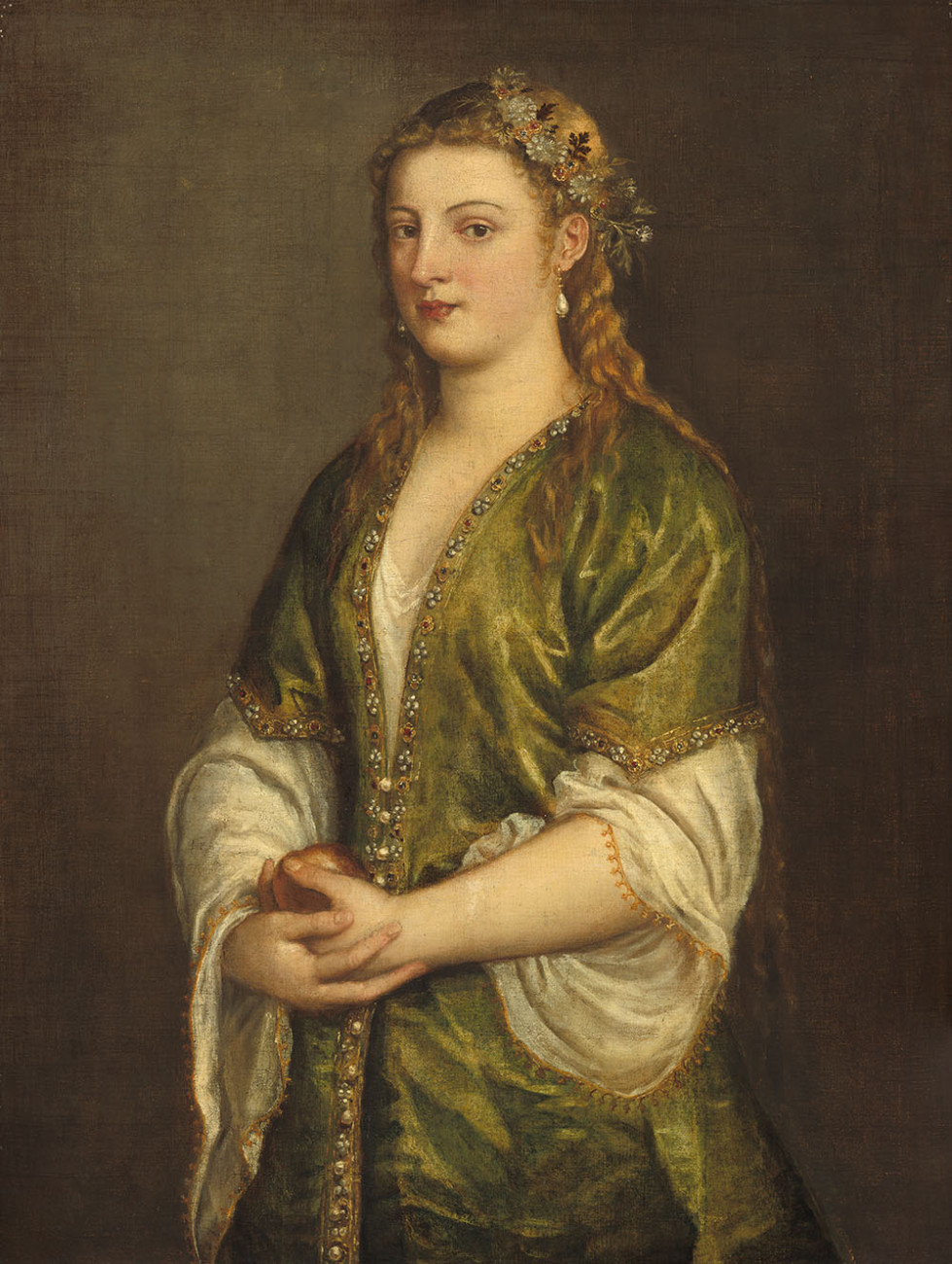 Tiziano-Vecellio_known-as-Titian_Woman-Holding-an-Apple