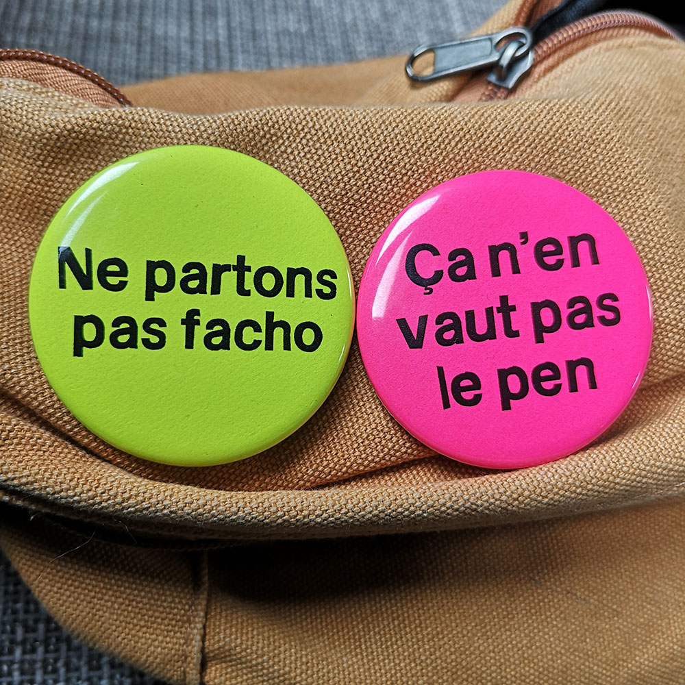 Ne partons pas facho / ça n'en vaut pas le pen © La Maculée Conception