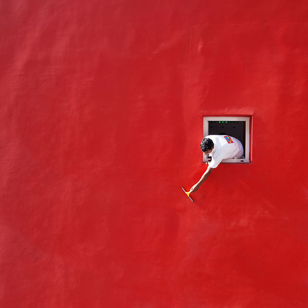 Red Swipe 2015 110x110cm