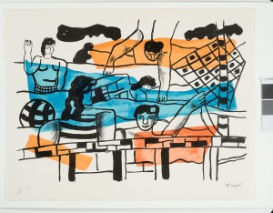 Fernand Léger, La ville, La piscine , Paris, Tériade, 1959 Album de 30 lithographies en couleur (c) Philip Bernard - Musée départemental Henri Matisse