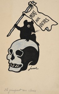 Gustave Henri JOSSOT Mort aux vaches Dessin pour l'album Les Rats d’Heinrich Heine, 1899 Encre sur papier H. 25 ; L. 16 cm Collection Michel Dixmier
© Alain Leprince, Roubaix, La Piscine – Musée d’art et d’Industrie André Diligent